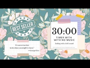 CUTE AESTHETIC 30 min TIMER, Timer for Writing, Studying, Focus and Productivity