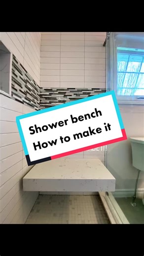 Custom Quartz Floating Shower Bench for Your Bathroom Remodel