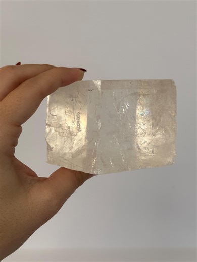 Spécimen de calcite optique en provenance de Chine / Calcite transparente avec arcs-en-ciel - Etsy France