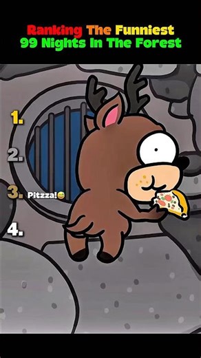 Top 4 FUNNIEST 99 Nights In The Forest Moments! The last one the deer sleep in front of the trader😂