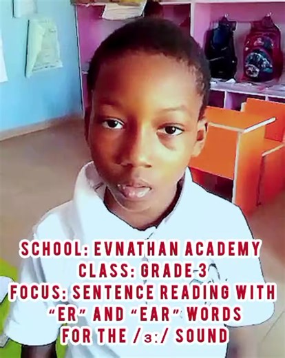 Sentence Reading with “er” and “ear” Words for the /ɜː/ Sound That sound can be tricky if you rush it. The /ɜː/ needs space. It sits in the middle of the word and holds it together. In words with “er” and “ear,” it must be steady, not hurried, not swallowed. As they read their sentences, you could hear the care. The effort to stretch the sound just enough. To let it breathe before moving on to the next word. This is what sentence reading is really about. Not speed. Not volume. But control. And o