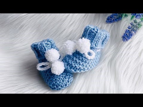 The Easiest Knit Baby Booties in Garter Stitch | Little Laurel Baby Set | Beginner Friendly NB -24M
