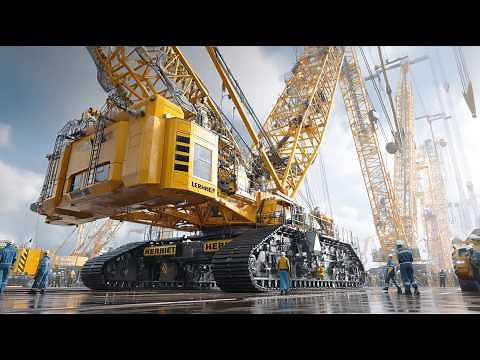 How 500-Ton Mobile Cranes Self-Assemble with Y-Guying Power. Heavy Lift & Mega Projects.
