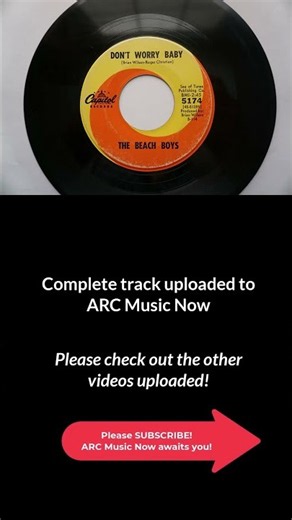 Song of the Day: DON'T WORRY BABY The Beach Boys 1964 - Requested music