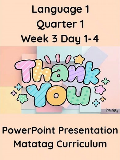 Language 1 Matatag Curriculum PowerPoint Presentation Quarter 1 Week 3 Day 1-4 #grade1matatag #ppt
