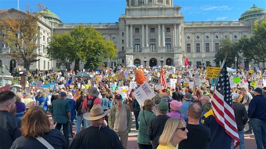 Thousands protest at the State Capitol