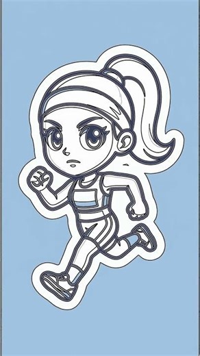 Easy Chibi Runner Drawing Tutorial for Beginners with Chillify