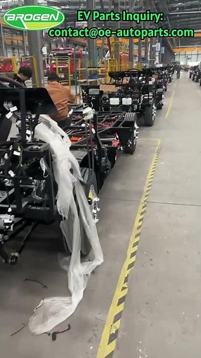 Batch testing the on-board charger on EV chassis in the factory #ev #chassis