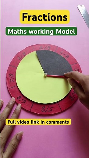 Easy working model on Fractions| School Project Idea | Maths working model | TLM for teachers