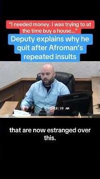 Deputy Explains Why He Quit After Afroman’s Repeated Insults