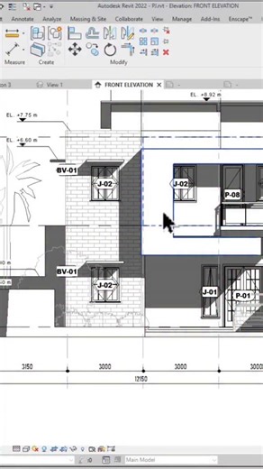 Syam Sahril on Instagram: "Elevasi Jendela #revit #arsitektur #detail"