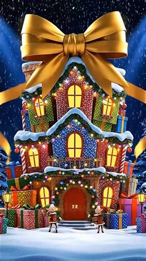 Tiny Elves Build a Giant Present House! 🎁😳