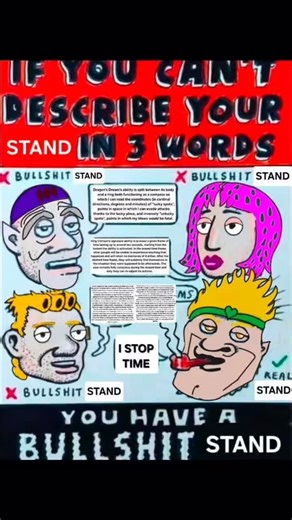 Diego Brando | Steel Ball Run | JoJo's Bizarre Adventure on Instagram: "the longer it takes to explain a stand the lamer it is (except gold requiem my goat)"