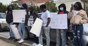 Community members in Elizabeth City protest for release of body cam footage in Andrew Brown's death