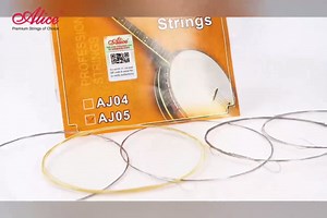 Banjo Strings 4 String, Alice 3 Sets Banjo String 09-30 Well Balanced Tone with Silver-Plated Copper Alloy Wound Strings