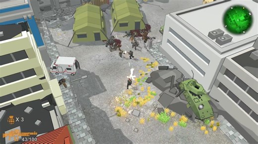 单人玩《僵尸机甲》 Zomborg 喜加一！在STEAM这几天限时免费入库的僵尸题材俯视角射击游戏。