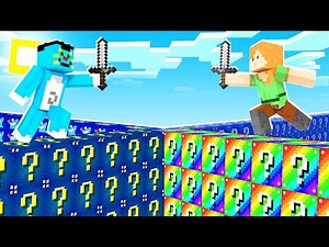 MINECRAFT 1v1 LUCKY BLOCK WALL BATTLE WITH OGGY!
