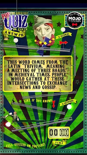 Wonderful Word Origins Quiz: "Trivia" #etymology #languagefacts #history #quiz #trivia