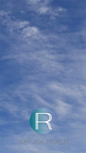 Peaceful blue sky & drifting clouds | Relaxing music for calm & stress relief