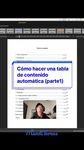 Cómo crear una tabla de contenido automática en Word