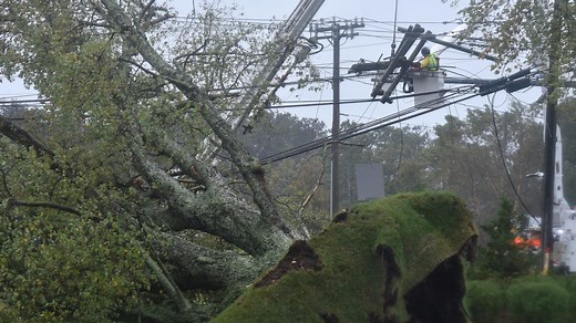 'Bomb cyclone' topples trees and cuts power to almost all of Cape Cod and Islands