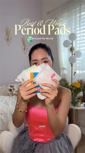 Grazy Grace on Instagram: "Best and worst period pads from around the world!! 🌎 🩸I have a habit of wanting to try feminine pads from every new country I visit, to see how it’s different ☺️ I get my Korean and Japanese pads ship to the US from @yesstyle !! #feminiehygiene #periodpads #kbeautyblogger #personalhygiene #periodhacks #feminity #tampons"