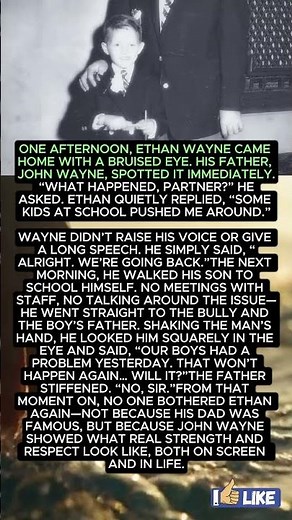 “John Wayne’s Unforgettable Lesson: How He Ended His Son’s Bullying in One Day”