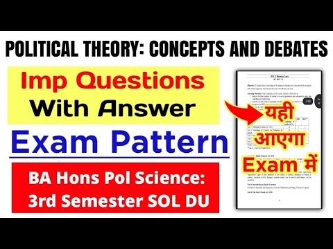 POLITICAL THEORY: CONCEPTS\rAND DEBATES IMPORTANT QUESTIONS WITH ANSWER BA HONS POL SCIENCE 3RD SEM