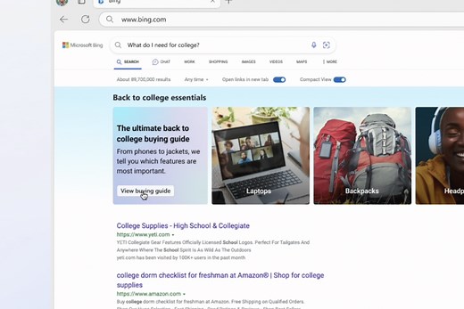 Microsoft integriert KI-Shopping-Funktionen in Bing und Edge