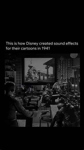History Homie on Instagram: "In 1941, Disney’s sound department was a hub of pure imagination. Every sound, from a character’s footsteps to rolling thunder, was created by hand using inventive methods and simple props. Artists tapped coconut shells to mimic horse hooves, stretched balloons for unusual effects, and used real instruments to match the timing and rhythm of the animation. Each sound was carefully synced to individual frames, producing the distinctive Disney charm that audiences adore