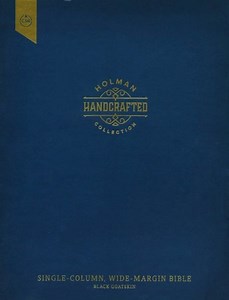 CSB Single-Column Wide-Margin Bible, Holman Handcrafted Collection--premium goatskin leather, black