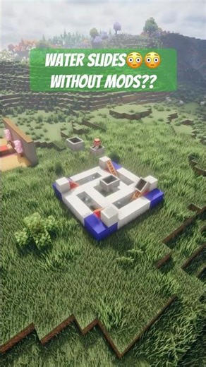 MINECRAFT WATER SLIDES 🌊🎢 #minecraft #mods #addon #minecraftshorts