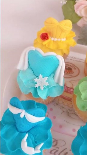 Disney Princess Cupcakes #cakedupcafe #fyp #foryourpage... #Shorts #cakedupcafe