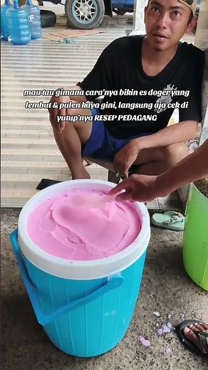 The recipe for a full thermos of Es Doger is on the YouTube channel RESEP PEDAGANG