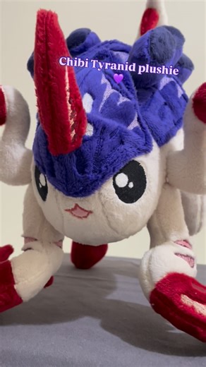 Mel 🐙 Handmade Plushies on Instagram: "Chibi Tyranid plushie 💜 this cutie has a posable armature, metallic embroidery and the absolute cutest face :3 . . . . . . . . . . . . . . . . . . . . . . . . . . . . . . . . #warhammer40000 #warhammer40k #warhammercommunity #tyranid #wargaming #tabletopgames #tyranids"