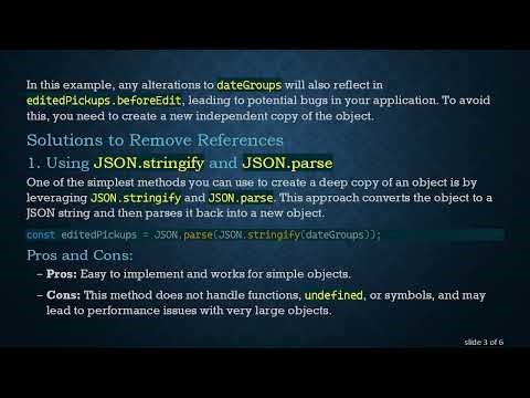 How to Remove Reference from an Object in JavaScript