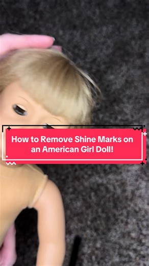 Here’s how to remove shine marks on an American Girl doll! Shine marks appear on a doll when that part of the vinyl hits something hard, like if she was to fall off a table and hit the ground, for example. Micro mesh is very fine sand paper and a pack comes with a variety of grits to do other restoration on a doll as well! The lower grit sandpaper it comes with I also use to remove bigger gouges from a doll’s nose or chin. #americangirl #restore #howto #dolltok #fyp