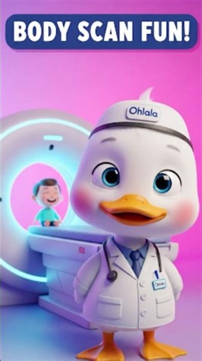 Radiology for Kids: Ohlala Duck Makes Body Scans Fun #cuteduck #forkids #shorts