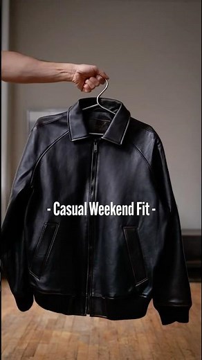 Styling Baggy Leather Jacket #outfitinspo