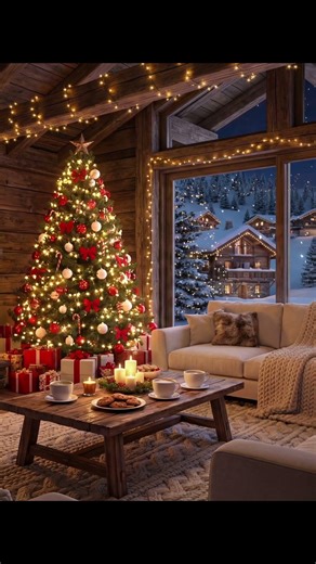 Luxury Christmas Cabin Fireplace, Frank Sinatra Style Jazz Winter Relaxation