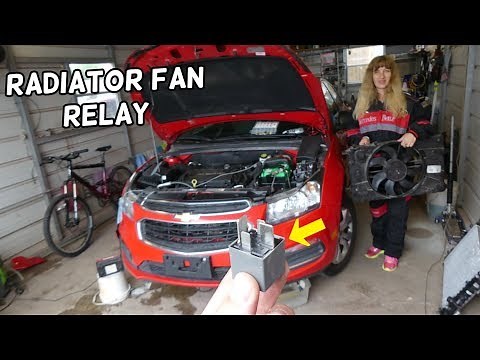CHEVROLET CRUZE RADIATOR FAN RELAY LOCATION REPLACEMENT. CRUZE OVERHEATING FAN NOT WORKING