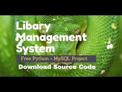 Library management system Python MySQL project for download