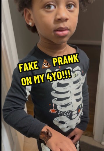 Fake 💩 Prank on my 4YO! Watch until the end! 😂😂😂😂#fakepoopprank #toddlerpranks #betrayal #fyp #worstmomever