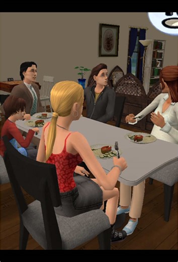 Edward annesine annesinin yakın arkadaşının (Gwen) kızı Ruby ile sevgili olduklarını açıkladıktan sonra aile yemeğine davet ederler. #sims #sims2 #thesims #thesims2 #kesfet #eagames