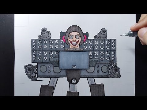 How to draw upgraded dj toilet in skibidi toilet 70 (part 1)