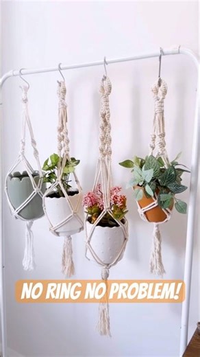 DIY Macrame Plant Hanger Without Ring #macrame #planthanger #tutorial #diy #shorts #マクラメ #ハンドメイド