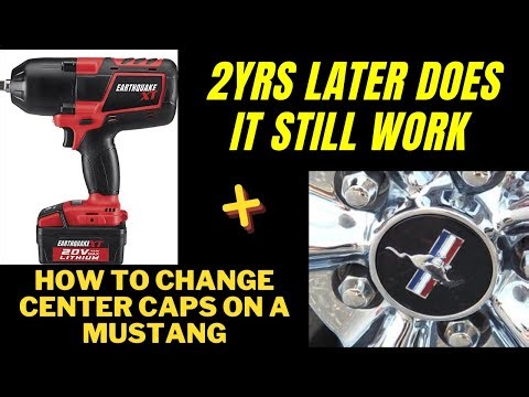 Changing Mustang Center Caps and Harbor Freight Earth Quake impact 2yr review
