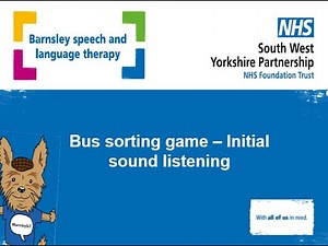 Bus sorting game - Initial sound sorting