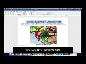 New Perspectives Word 2019 | Module 1: SAM Project 1a Cress Insurance Company