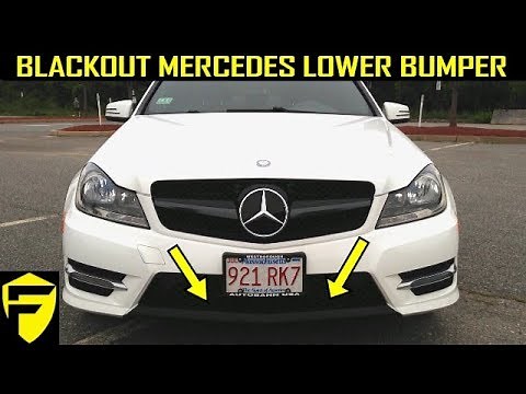 BLACK OUT MERCEDES C250 C300 FRONT BUMPER